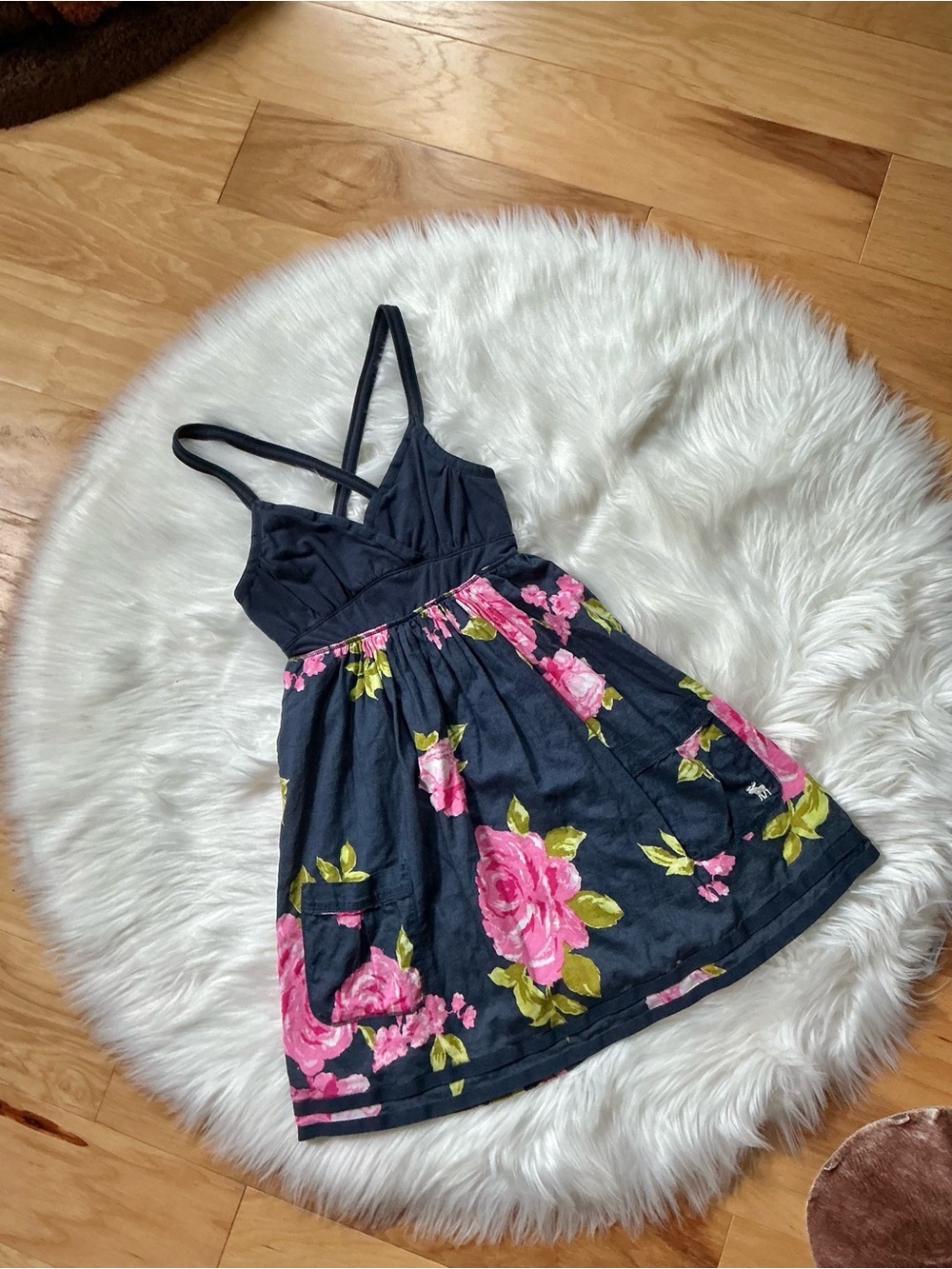 Y2K Abercrombie & Fitch Floral Babydoll Mini Dress Size XS